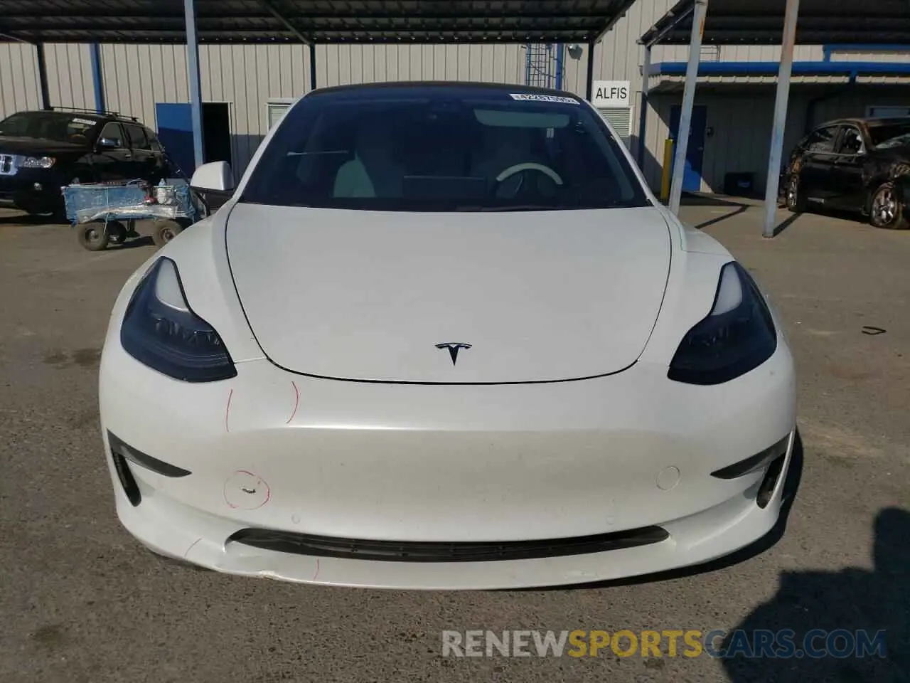 5 fotografías del automóvil dañado 5YJ3E1EB5MF086962 TESLA MODEL 3 2021