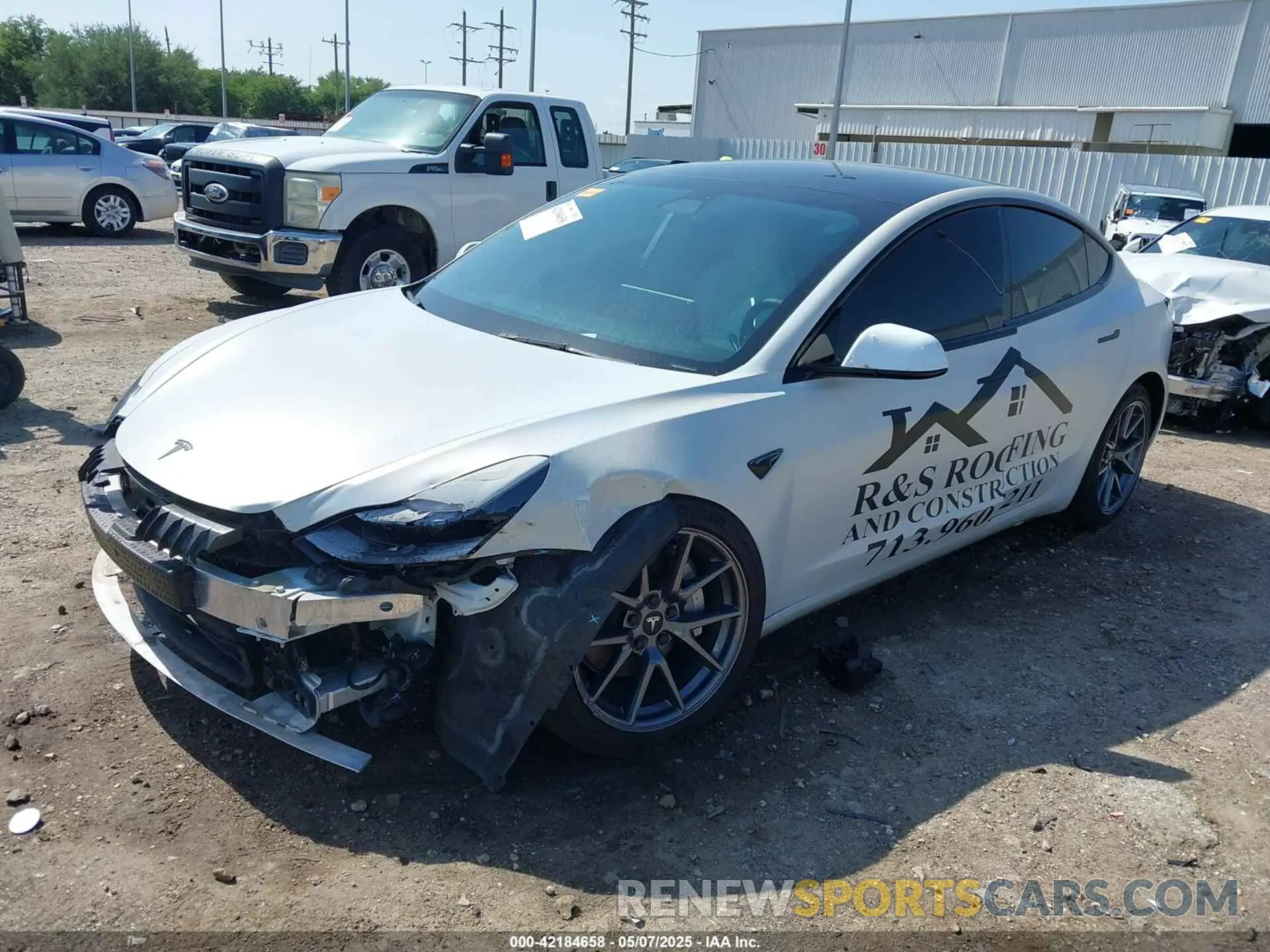 2 fotografías del automóvil dañado 5YJ3E1EB5MF091434 TESLA MODEL 3 2021