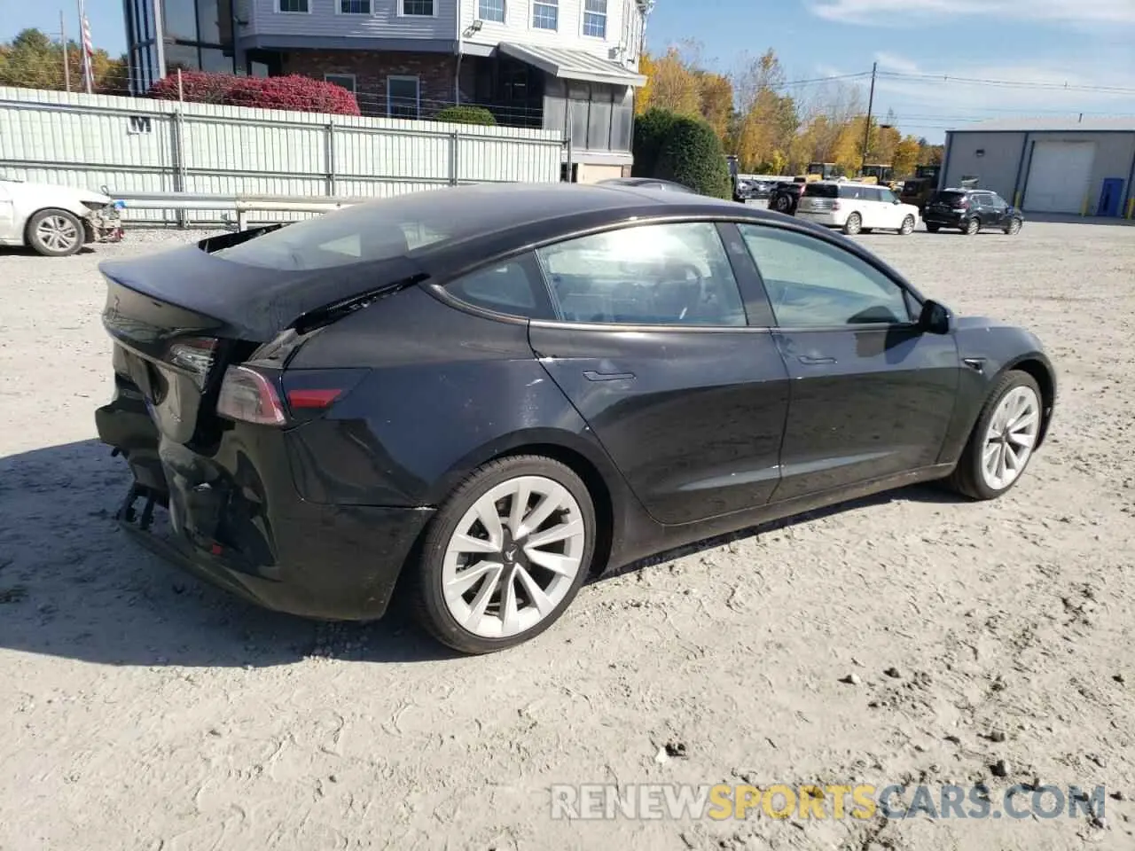 3 fotografías del automóvil dañado 5YJ3E1EB5MF855766 TESLA MODEL 3 2021
