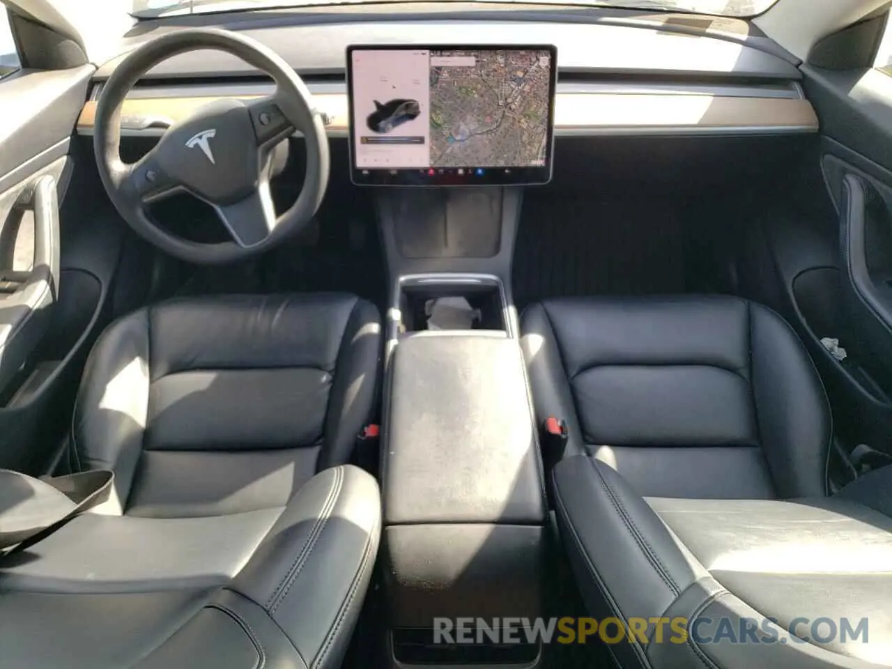 8 fotografías del automóvil dañado 5YJ3E1EB5MF855766 TESLA MODEL 3 2021