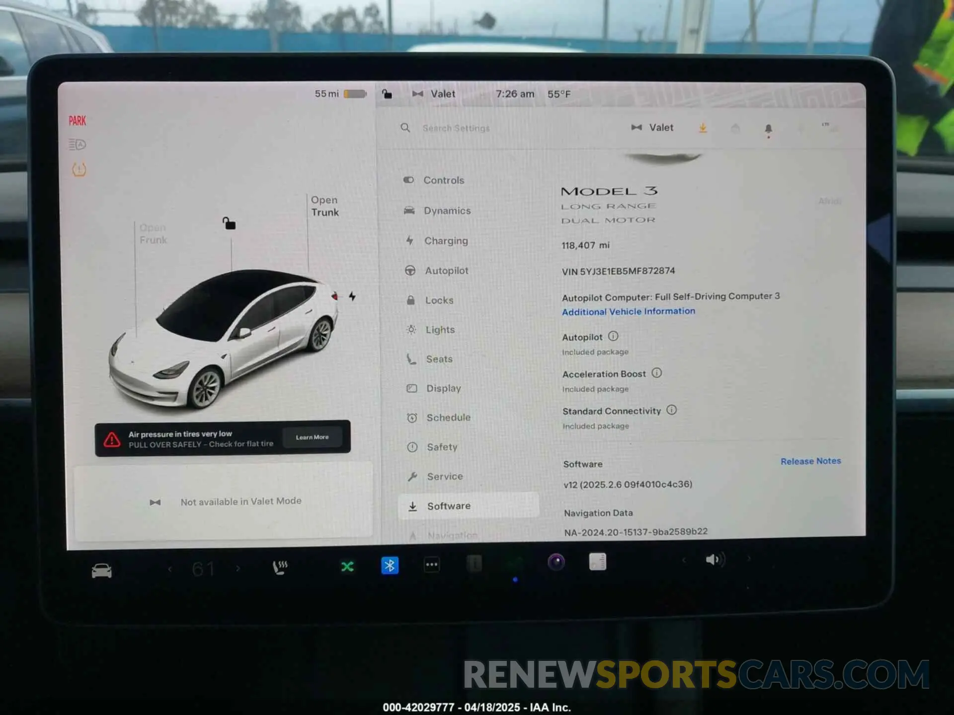 7 fotografías del automóvil dañado 5YJ3E1EB5MF872874 TESLA MODEL 3 2021