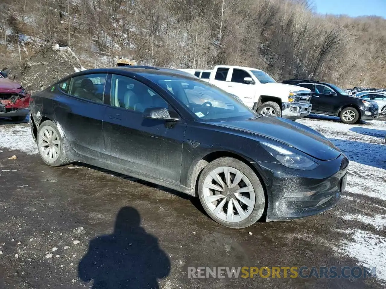 4 fotografías del automóvil dañado 5YJ3E1EB5MF924570 TESLA MODEL 3 2021