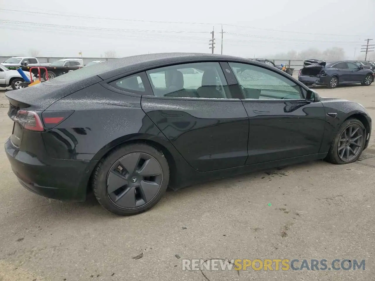3 fotografías del automóvil dañado 5YJ3E1EB5MF974837 TESLA MODEL 3 2021