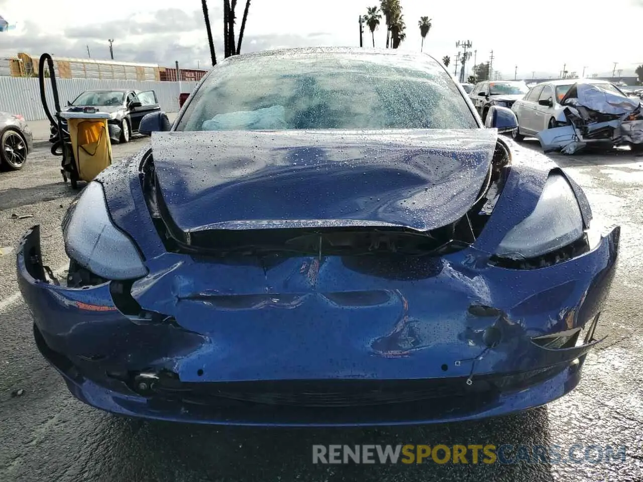 5 fotografías del automóvil dañado 5YJ3E1EB6MF001093 TESLA MODEL 3 2021