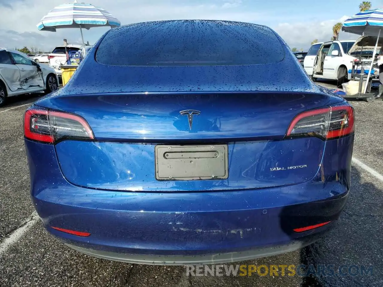 6 fotografías del automóvil dañado 5YJ3E1EB6MF001093 TESLA MODEL 3 2021