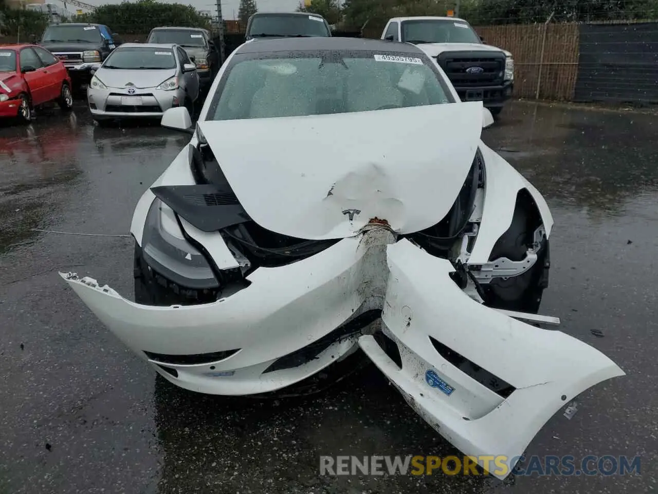 5 fotografías del automóvil dañado 5YJ3E1EB6MF004124 TESLA MODEL 3 2021