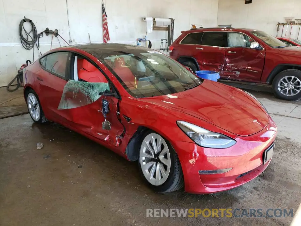 1 fotografías del automóvil dañado 5YJ3E1EB6MF013079 TESLA MODEL 3 2021