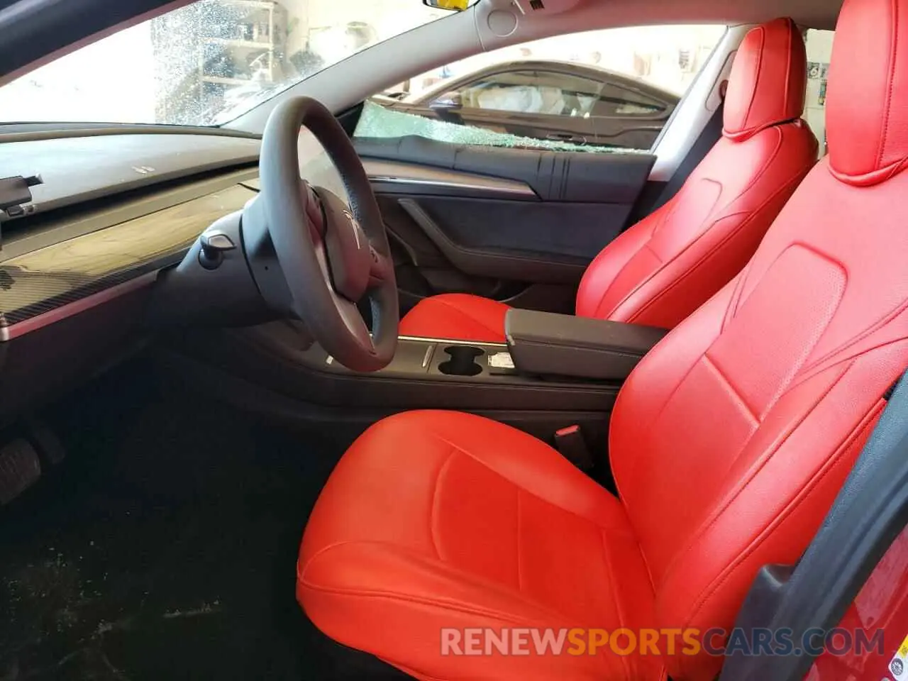 5 fotografías del automóvil dañado 5YJ3E1EB6MF013079 TESLA MODEL 3 2021
