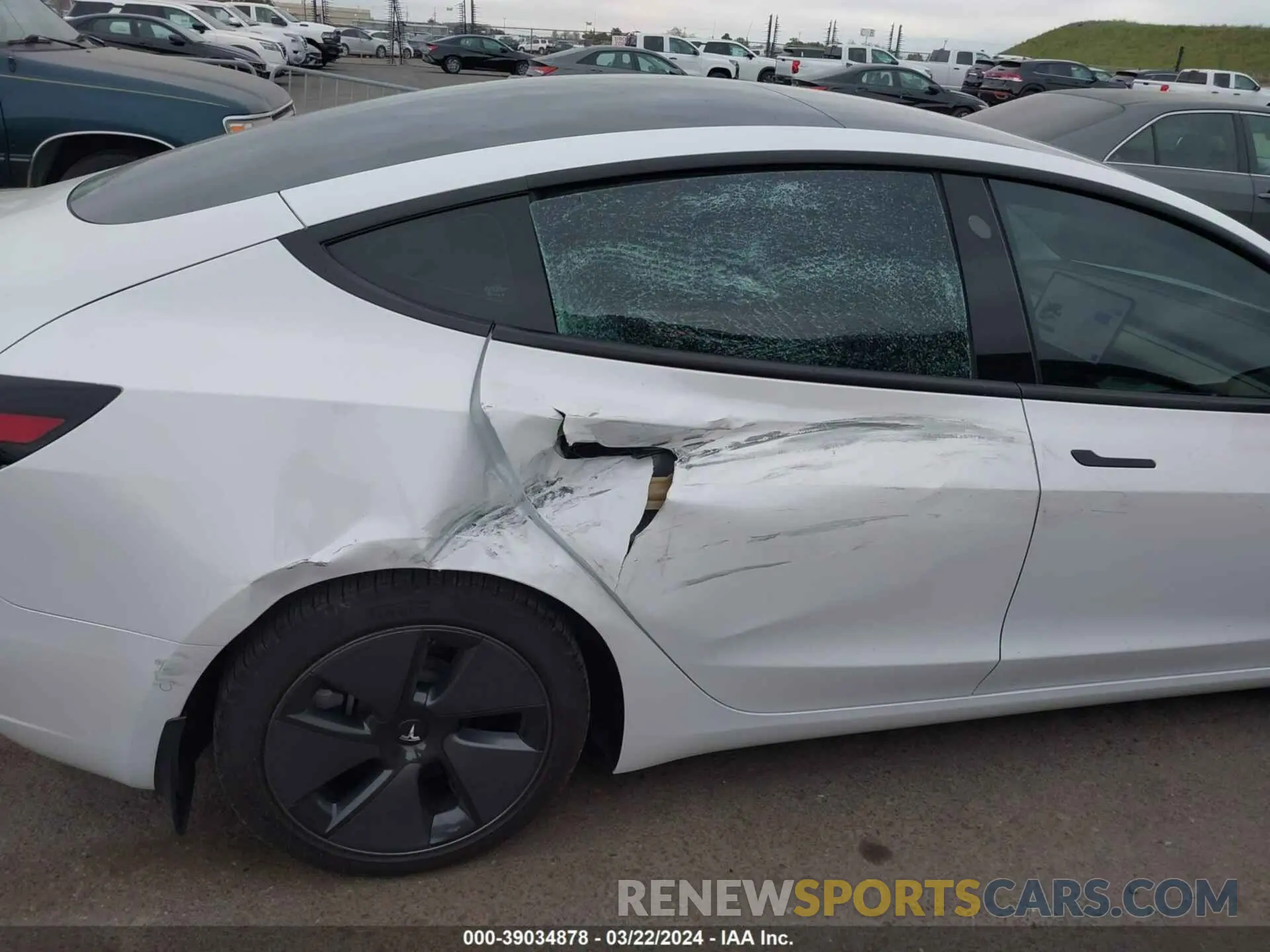 6 fotografías del automóvil dañado 5YJ3E1EB6MF033087 TESLA MODEL 3 2021