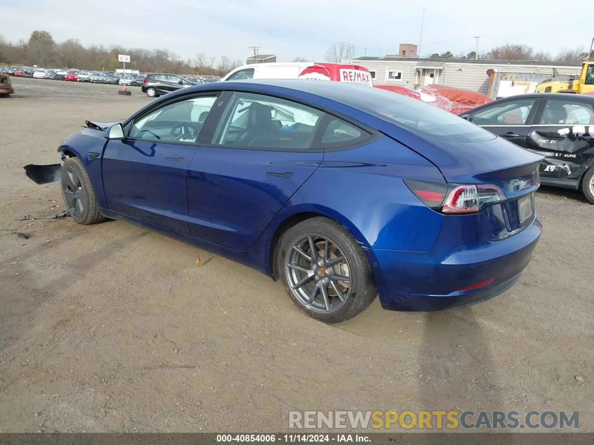 3 fotografías del automóvil dañado 5YJ3E1EB6MF037107 TESLA MODEL 3 2021
