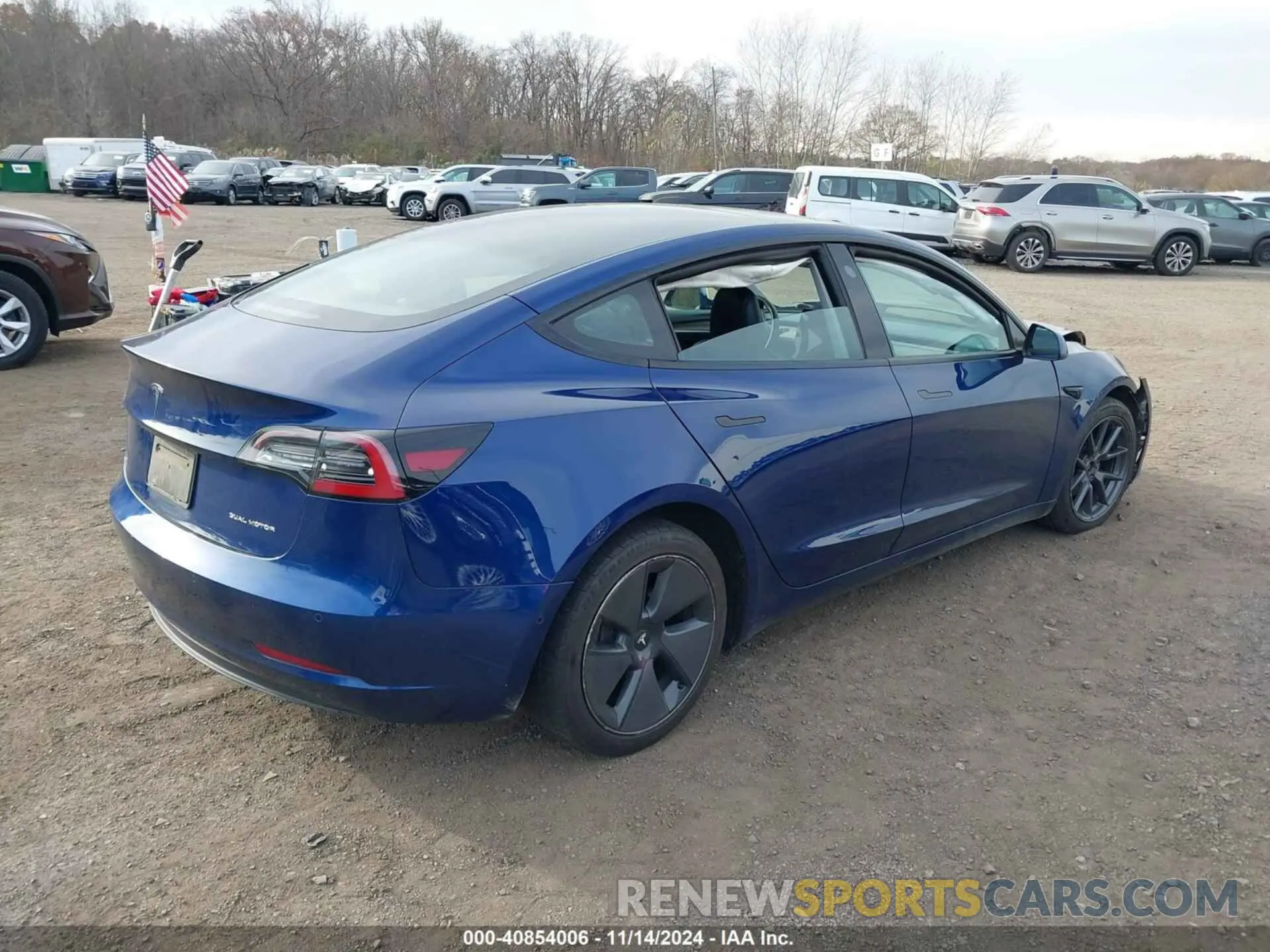 4 fotografías del automóvil dañado 5YJ3E1EB6MF037107 TESLA MODEL 3 2021