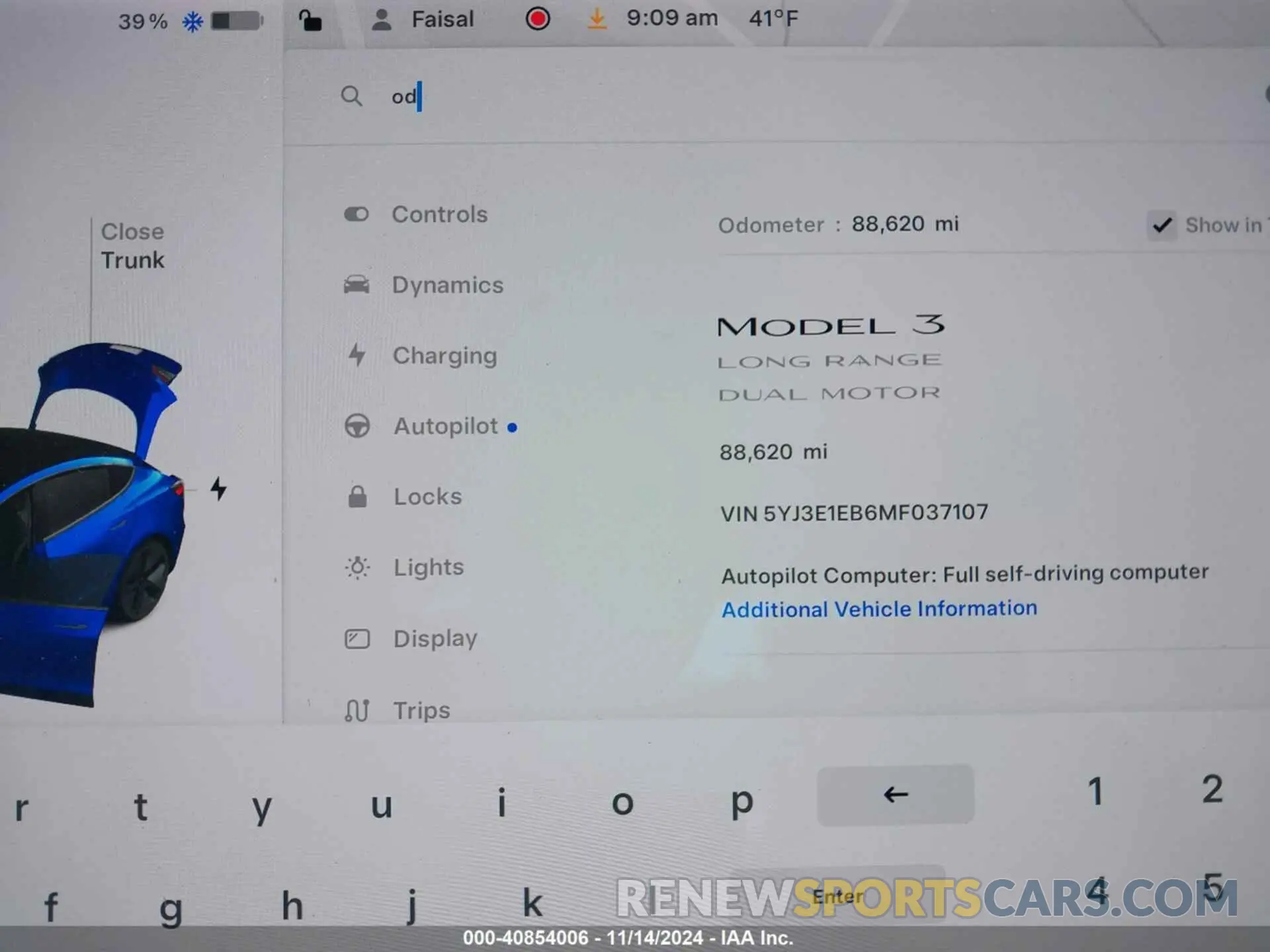 7 fotografías del automóvil dañado 5YJ3E1EB6MF037107 TESLA MODEL 3 2021