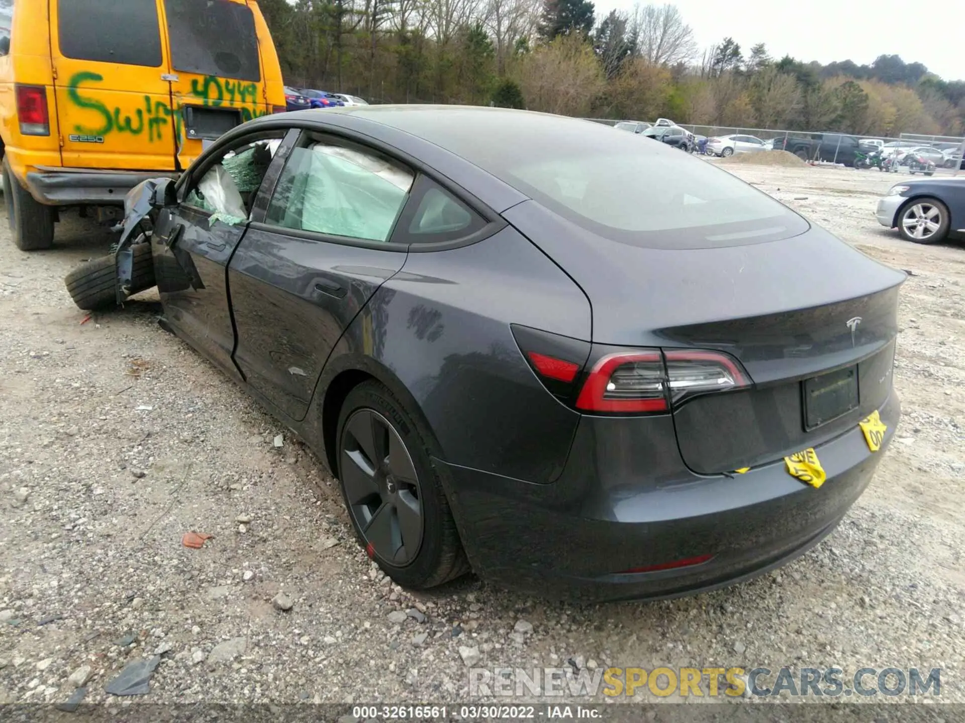3 fotografías del automóvil dañado 5YJ3E1EB6MF048978 TESLA MODEL 3 2021