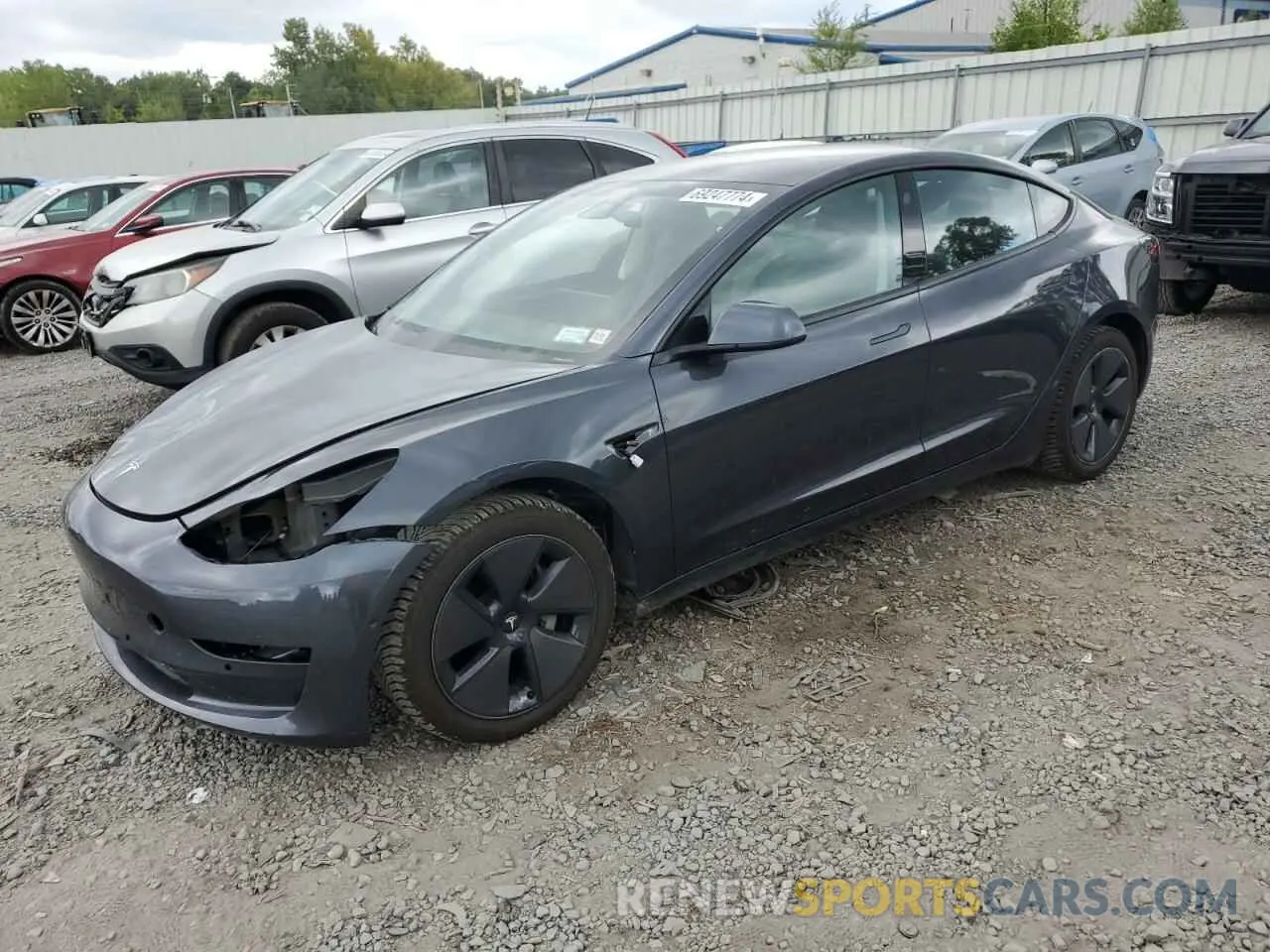 1 fotografías del automóvil dañado 5YJ3E1EB6MF061813 TESLA MODEL 3 2021