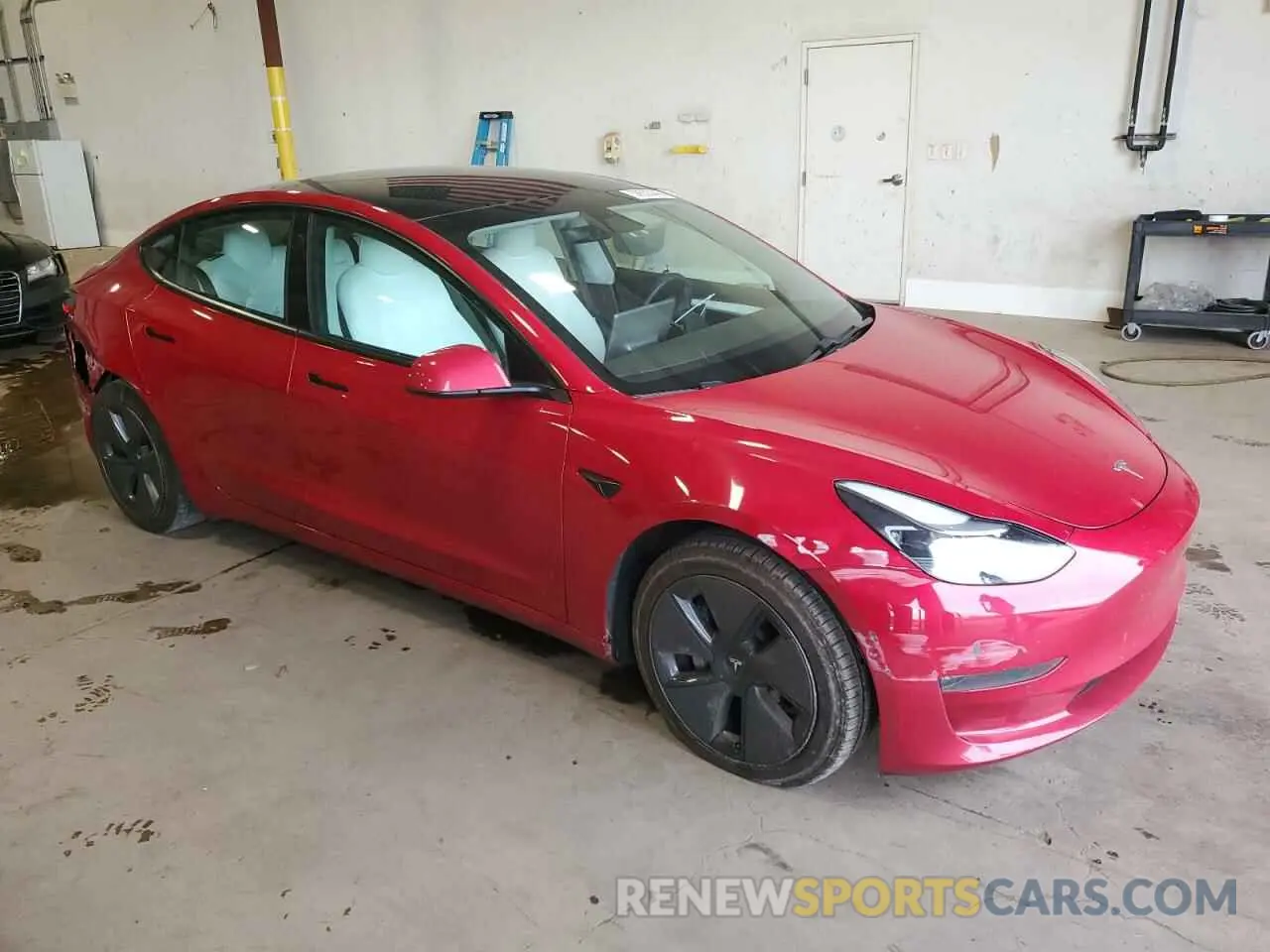 4 fotografías del automóvil dañado 5YJ3E1EB6MF062699 TESLA MODEL 3 2021