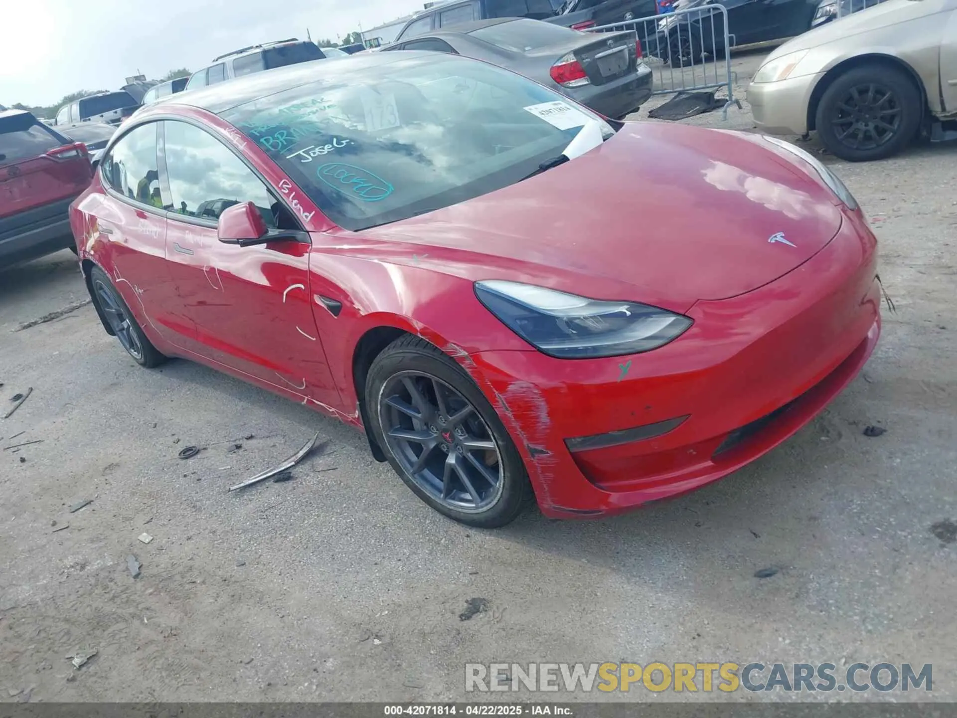 1 fotografías del automóvil dañado 5YJ3E1EB6MF085836 TESLA MODEL 3 2021