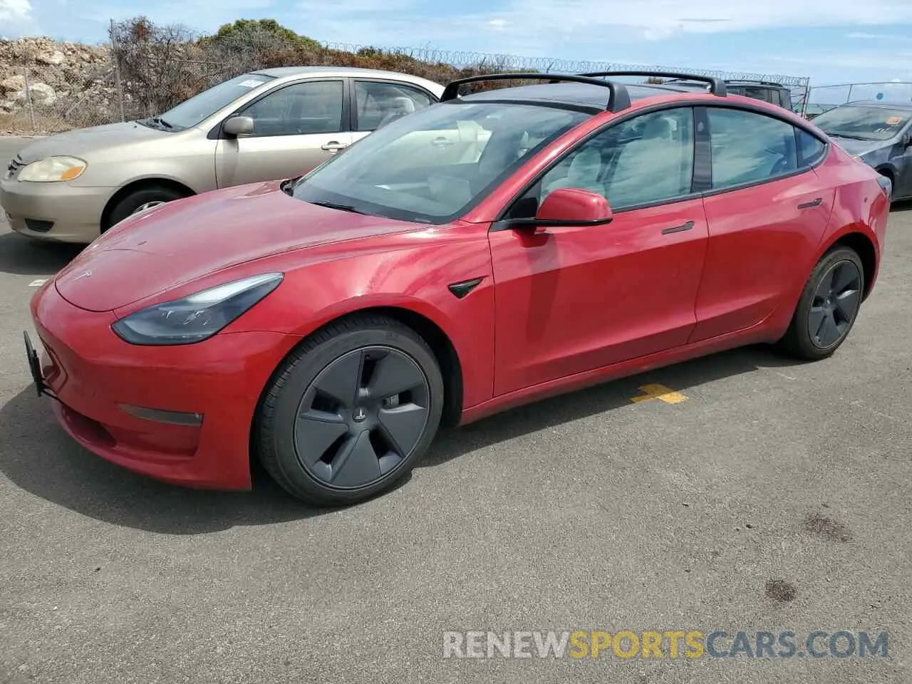 1 fotografías del automóvil dañado 5YJ3E1EB6MF092012 TESLA MODEL 3 2021