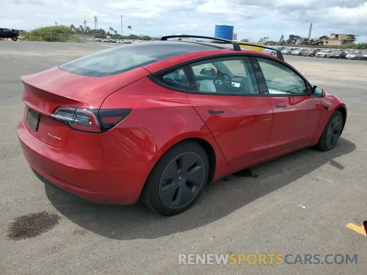 3 fotografías del automóvil dañado 5YJ3E1EB6MF092012 TESLA MODEL 3 2021