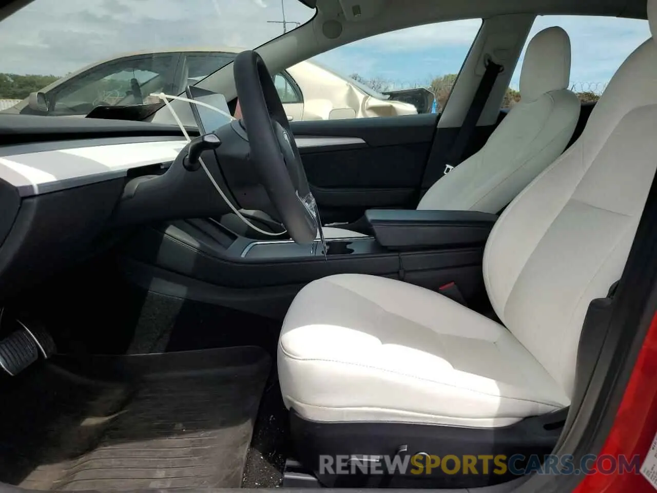 7 fotografías del automóvil dañado 5YJ3E1EB6MF092012 TESLA MODEL 3 2021