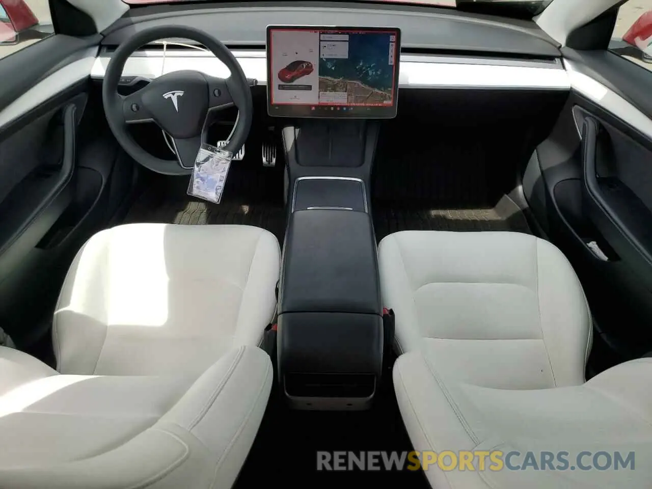 8 fotografías del automóvil dañado 5YJ3E1EB6MF092012 TESLA MODEL 3 2021
