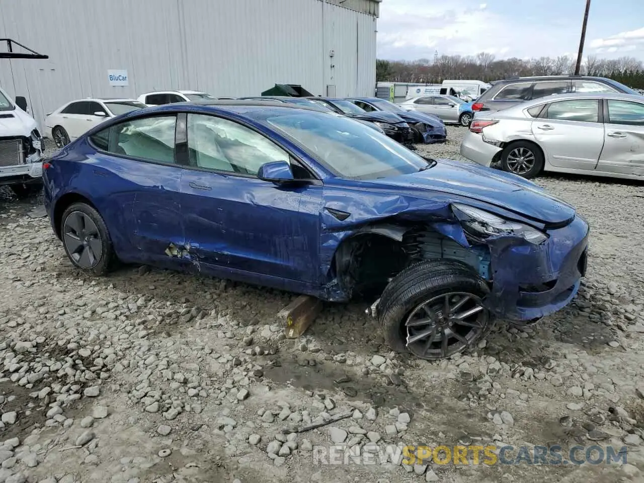 4 fotografías del automóvil dañado 5YJ3E1EB6MF855906 TESLA MODEL 3 2021