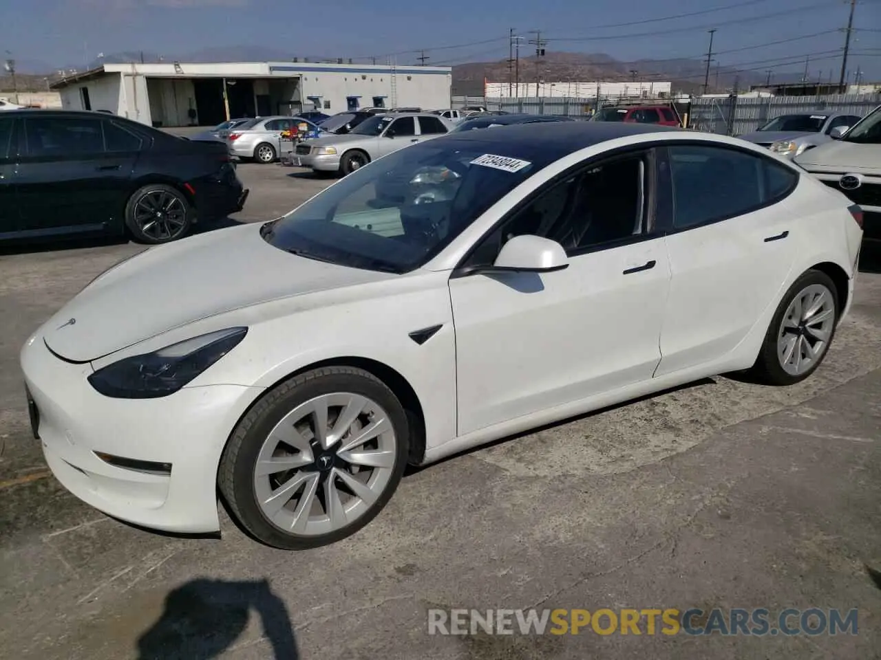 1 fotografías del automóvil dañado 5YJ3E1EB6MF877453 TESLA MODEL 3 2021