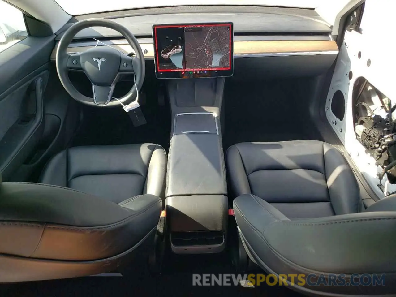 8 fotografías del automóvil dañado 5YJ3E1EB6MF877453 TESLA MODEL 3 2021
