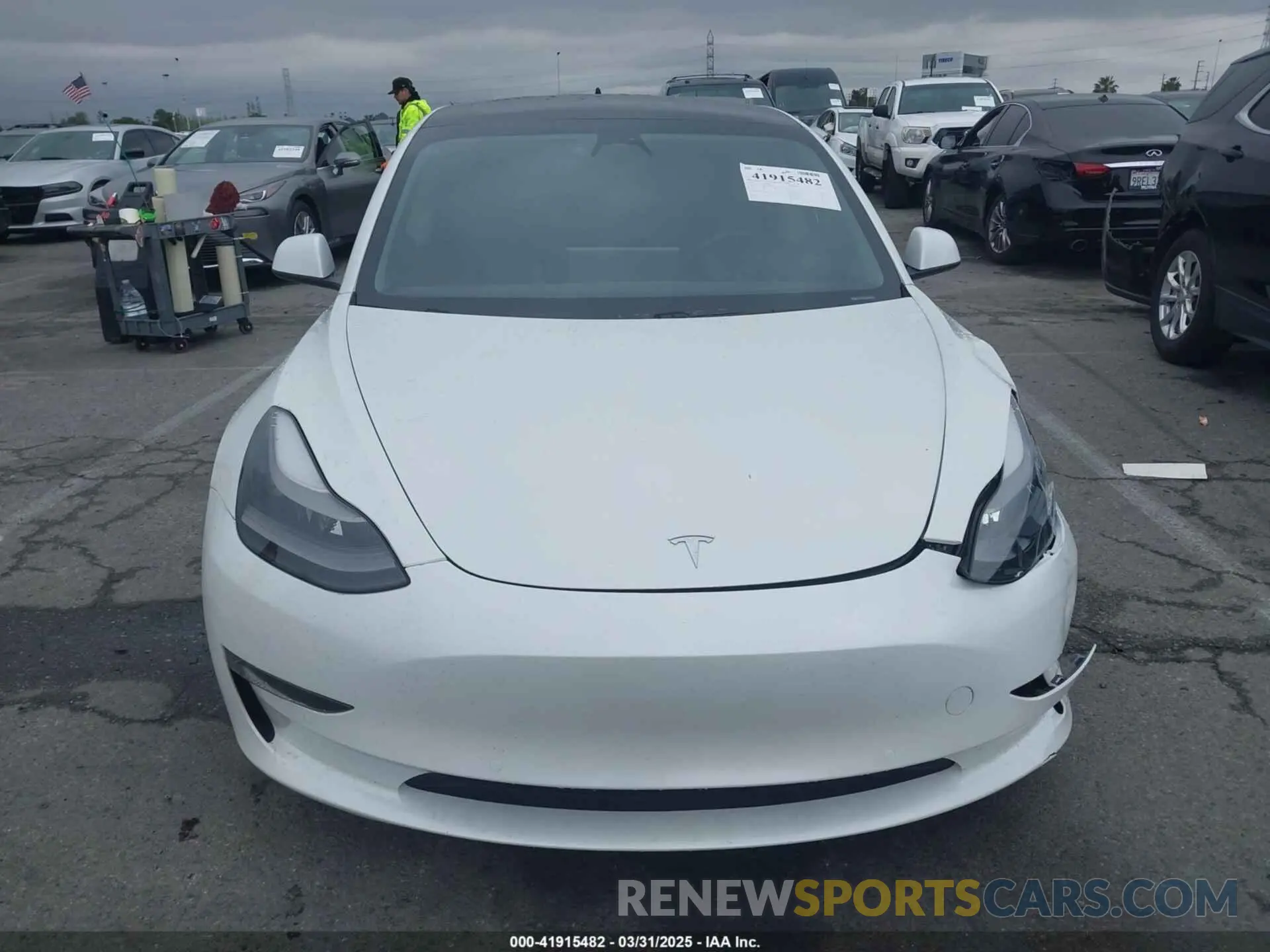 11 fotografías del automóvil dañado 5YJ3E1EB6MF878957 TESLA MODEL 3 2021