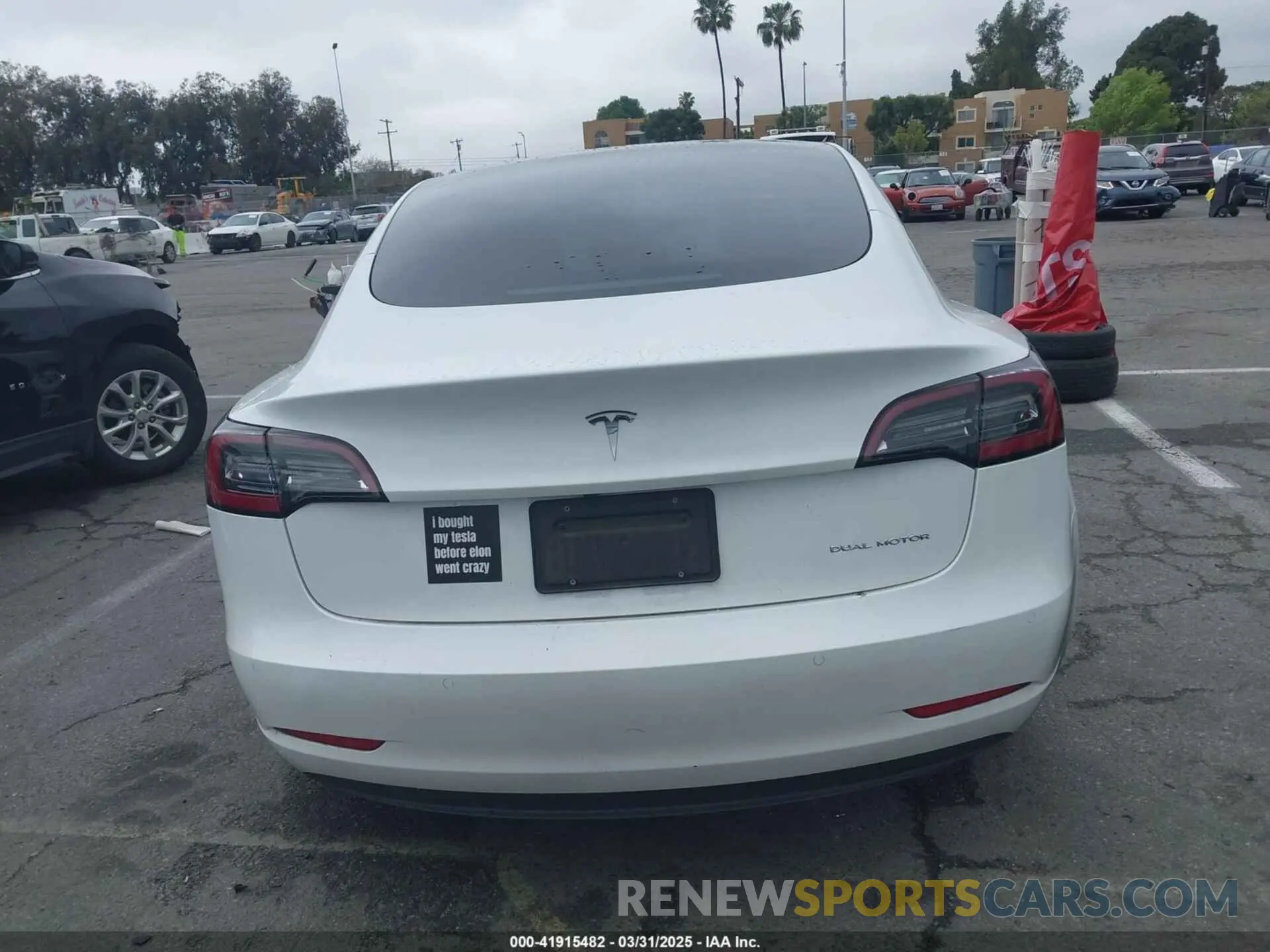15 fotografías del automóvil dañado 5YJ3E1EB6MF878957 TESLA MODEL 3 2021