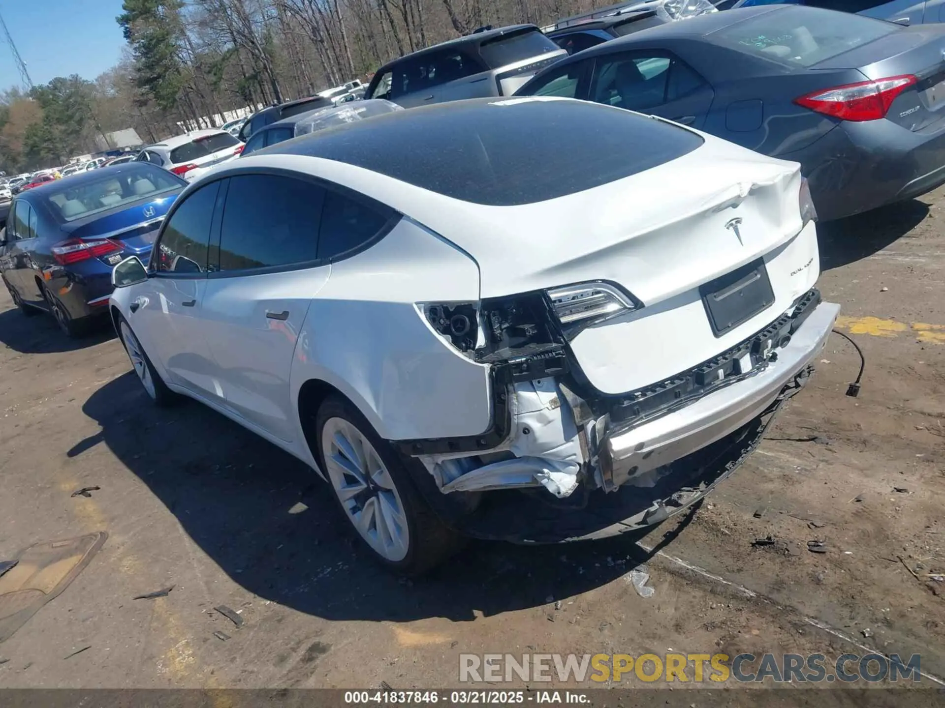 3 fotografías del automóvil dañado 5YJ3E1EB6MF902268 TESLA MODEL 3 2021