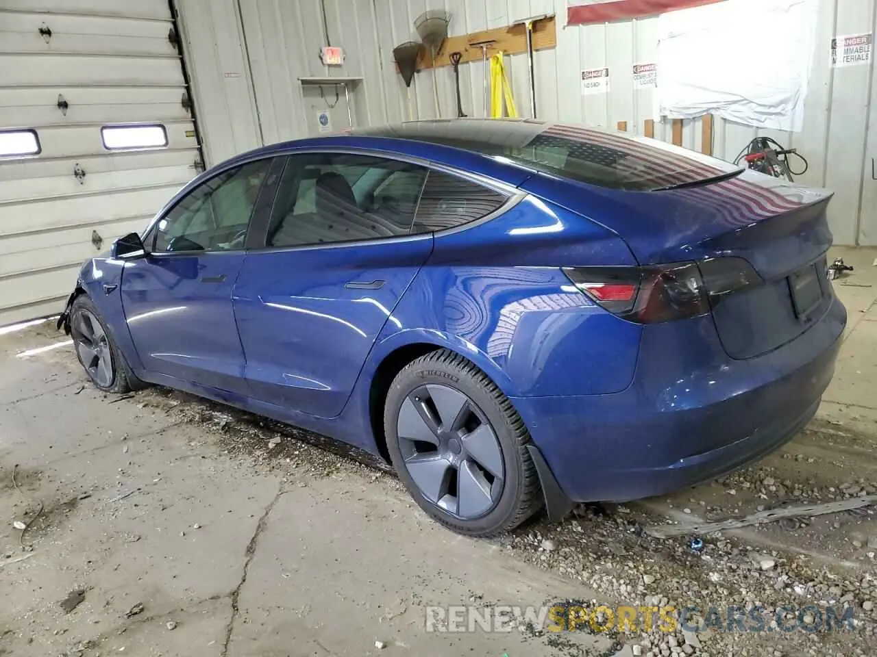 2 fotografías del automóvil dañado 5YJ3E1EB6MF902352 TESLA MODEL 3 2021
