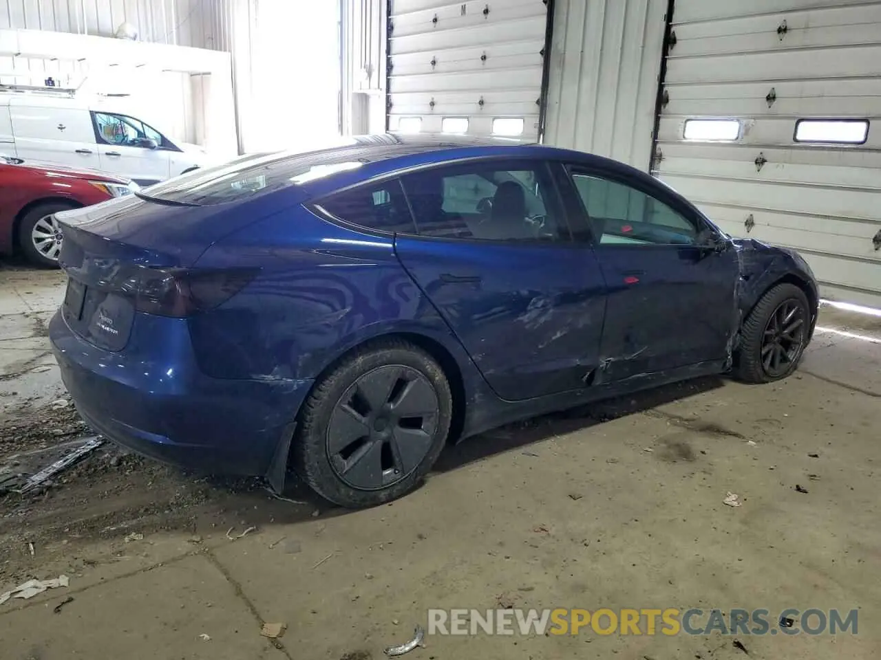 3 fotografías del automóvil dañado 5YJ3E1EB6MF902352 TESLA MODEL 3 2021