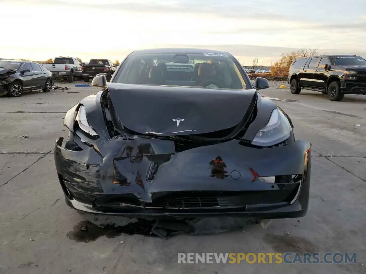 5 fotografías del automóvil dañado 5YJ3E1EB6MF903209 TESLA MODEL 3 2021