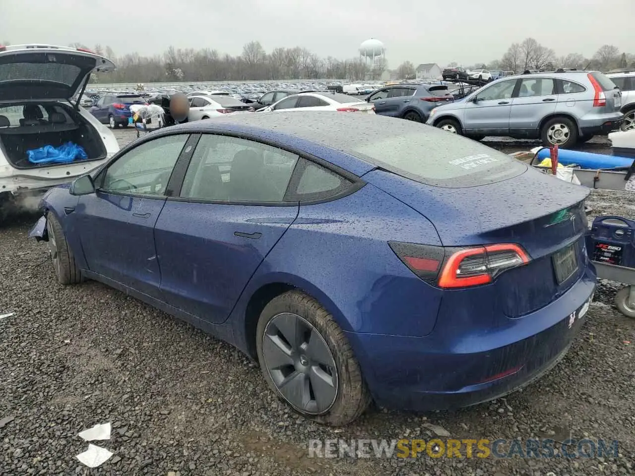 2 fotografías del automóvil dañado 5YJ3E1EB6MF923931 TESLA MODEL 3 2021