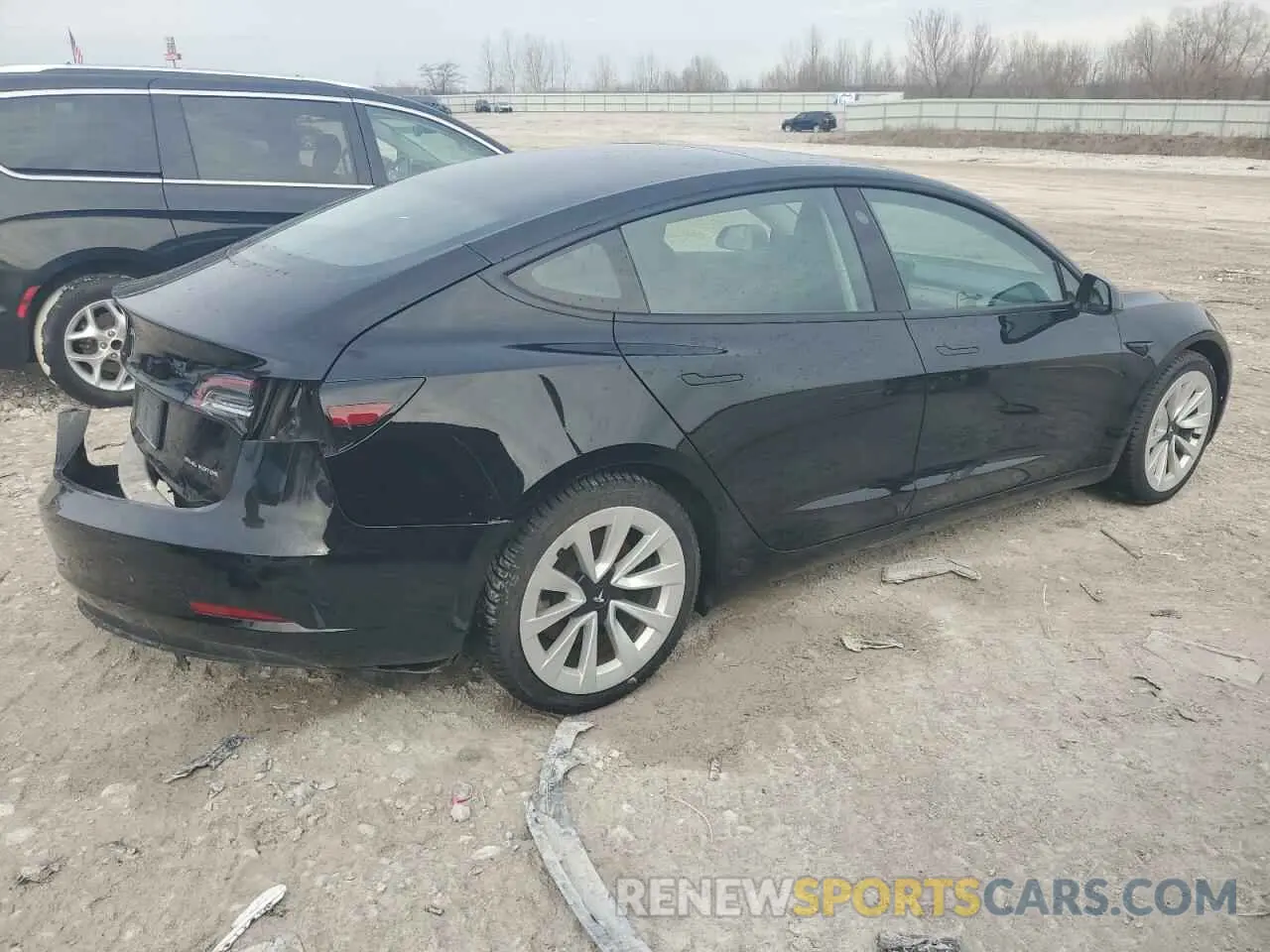3 fotografías del automóvil dañado 5YJ3E1EB6MF924559 TESLA MODEL 3 2021