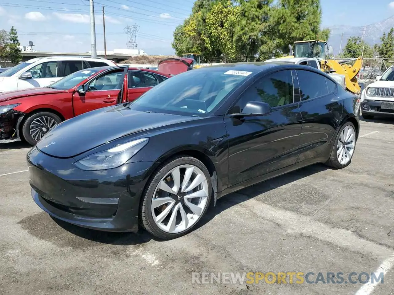 1 fotografías del automóvil dañado 5YJ3E1EB6MF926943 TESLA MODEL 3 2021