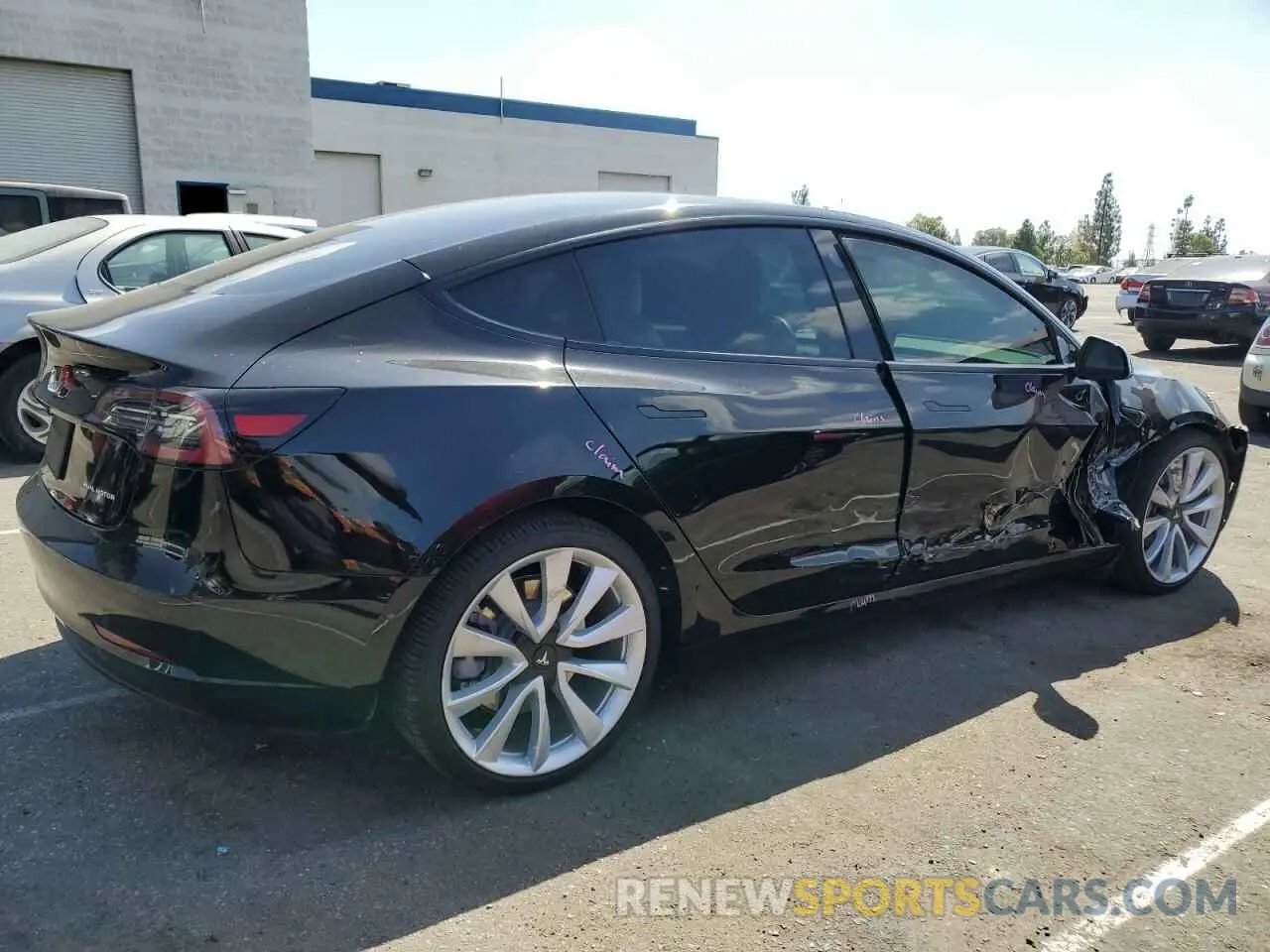 3 fotografías del automóvil dañado 5YJ3E1EB6MF926943 TESLA MODEL 3 2021