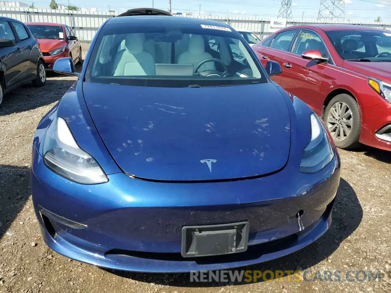 5 fotografías del automóvil dañado 5YJ3E1EB6MF980601 TESLA MODEL 3 2021
