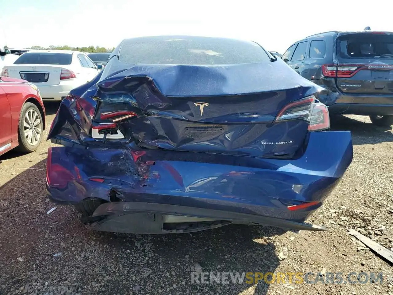 6 fotografías del automóvil dañado 5YJ3E1EB6MF980601 TESLA MODEL 3 2021