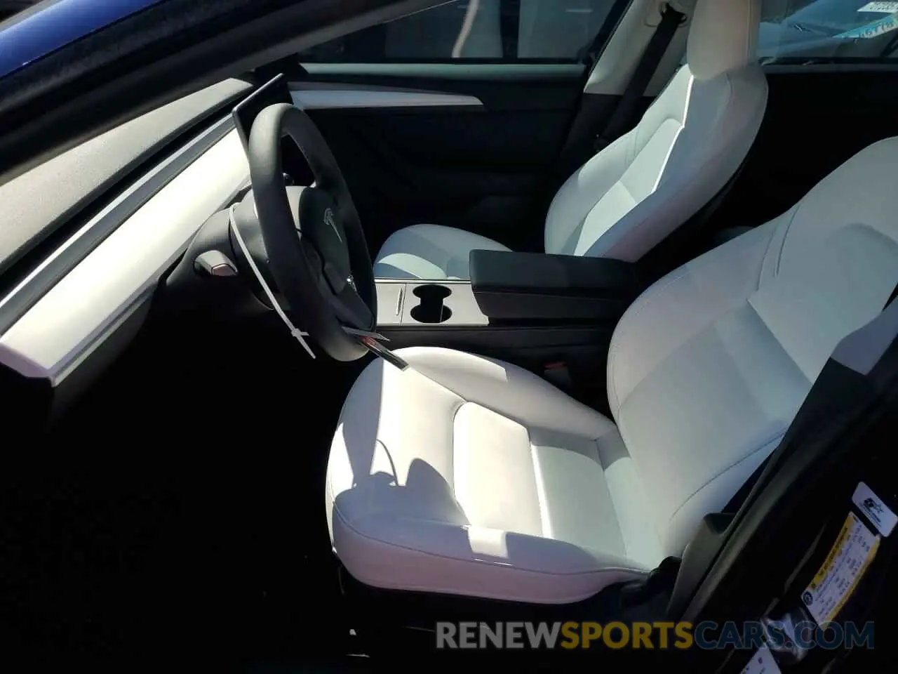 7 fotografías del automóvil dañado 5YJ3E1EB6MF980601 TESLA MODEL 3 2021