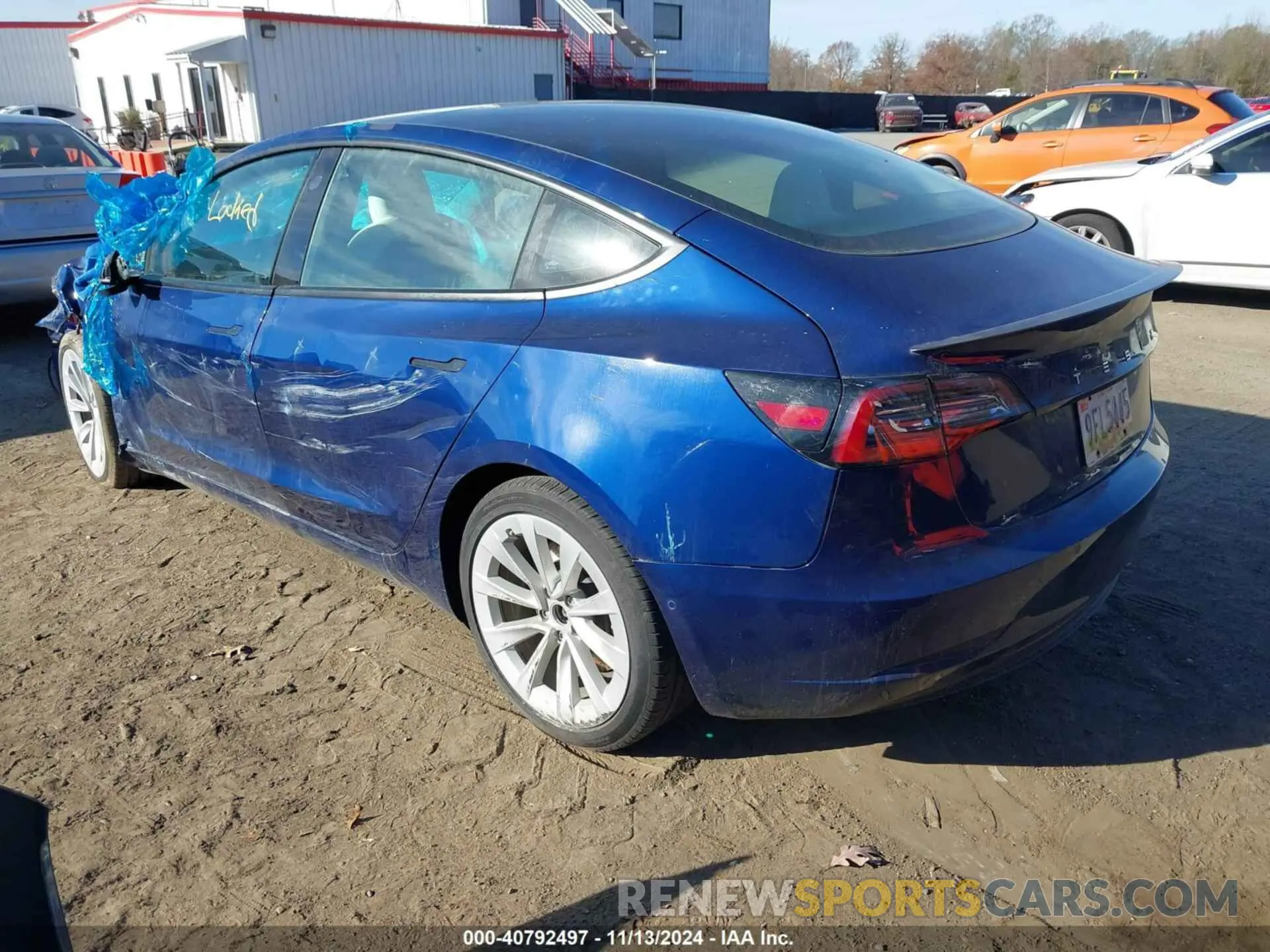 3 fotografías del automóvil dañado 5YJ3E1EB6MF980744 TESLA MODEL 3 2021