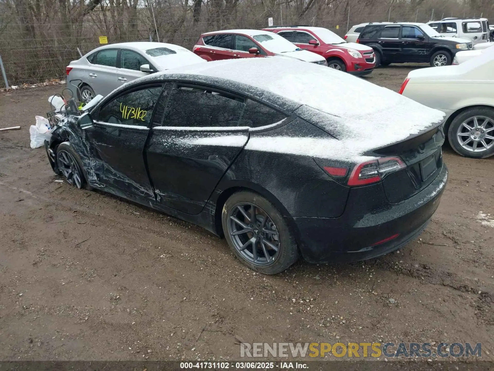 3 fotografías del automóvil dañado 5YJ3E1EB6MF981246 TESLA MODEL 3 2021