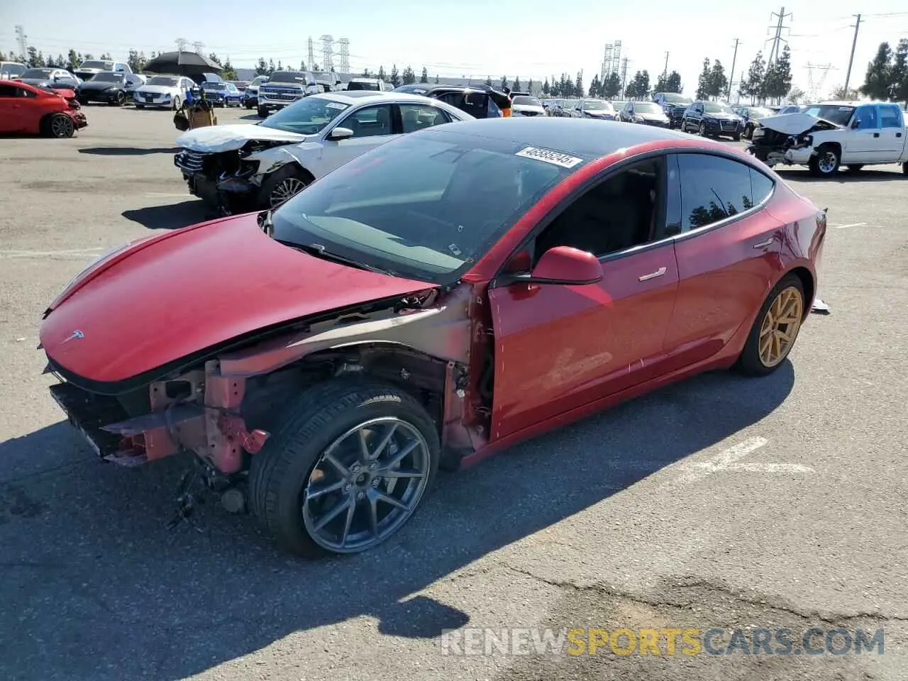 1 fotografías del automóvil dañado 5YJ3E1EB7MF002169 TESLA MODEL 3 2021