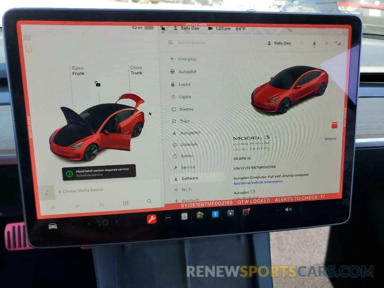 9 fotografías del automóvil dañado 5YJ3E1EB7MF002169 TESLA MODEL 3 2021