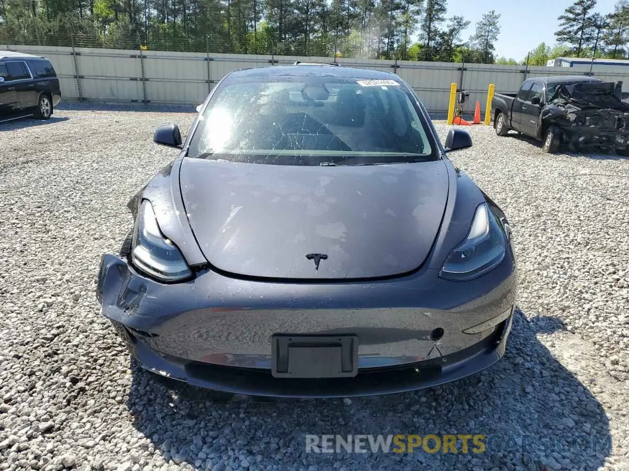 5 fotografías del automóvil dañado 5YJ3E1EB7MF014824 TESLA MODEL 3 2021