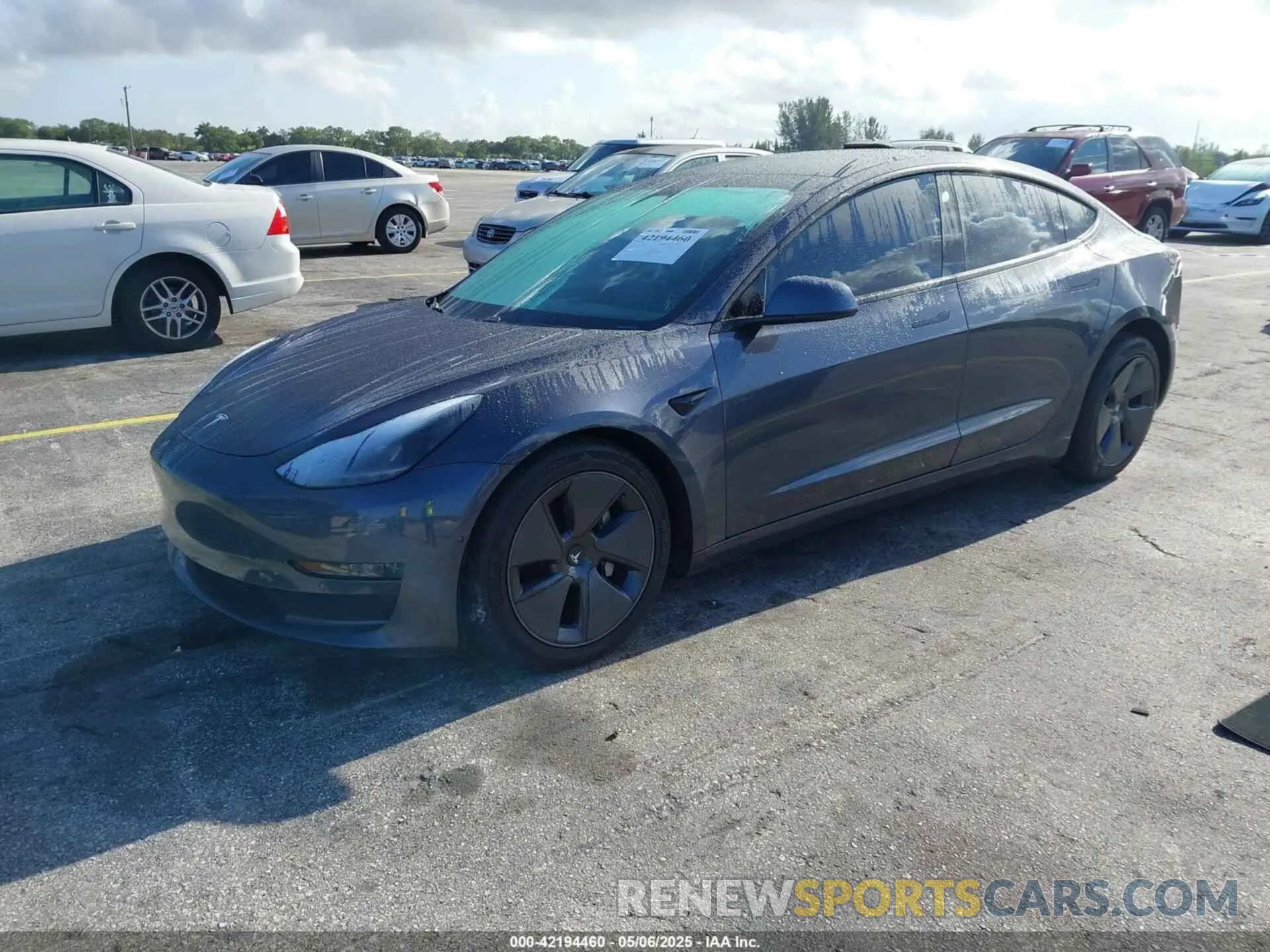 2 fotografías del automóvil dañado 5YJ3E1EB7MF030117 TESLA MODEL 3 2021