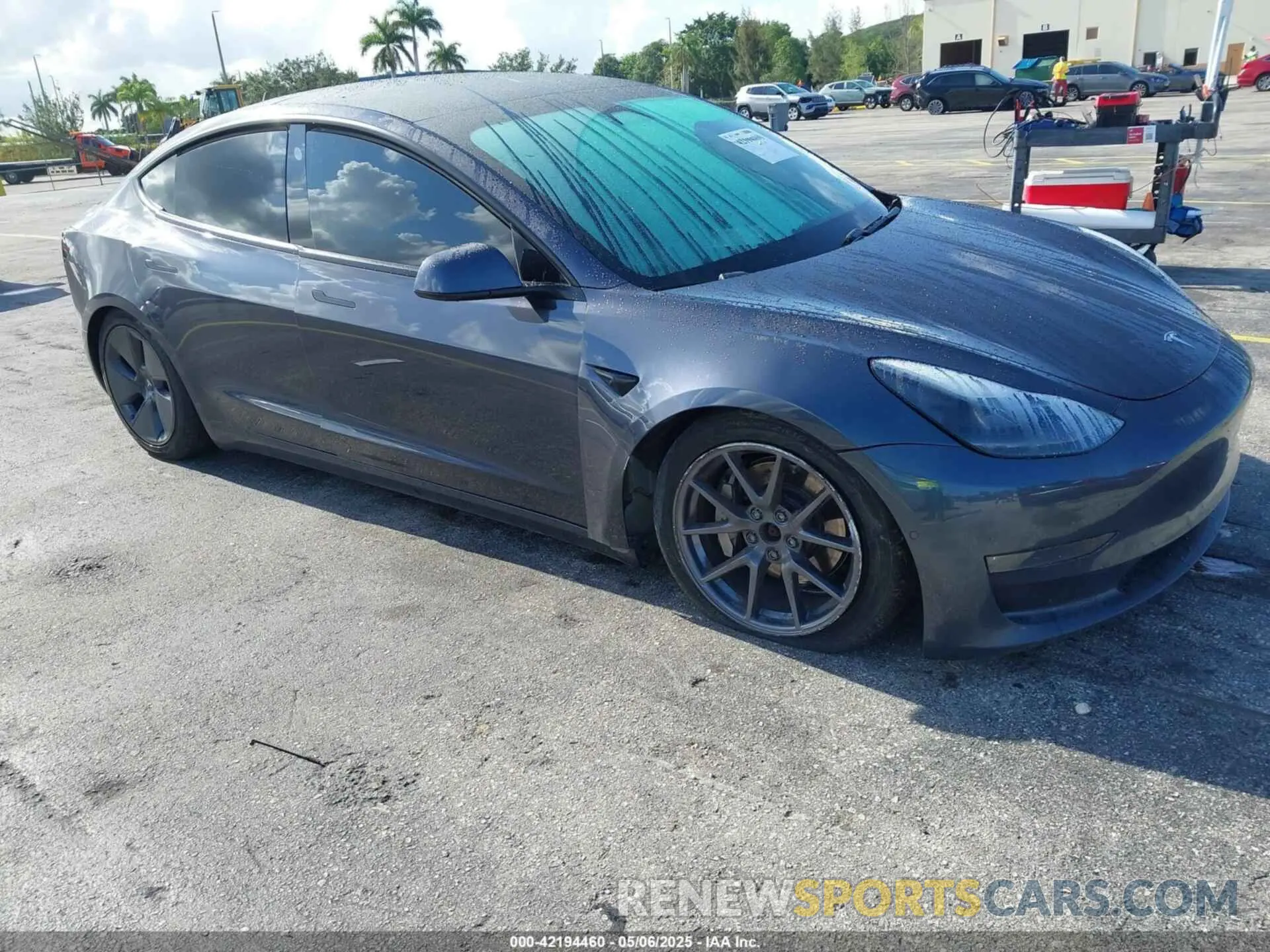 6 fotografías del automóvil dañado 5YJ3E1EB7MF030117 TESLA MODEL 3 2021