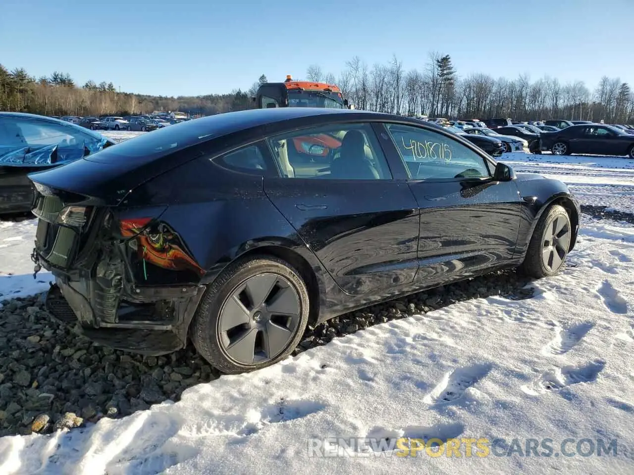 3 fotografías del automóvil dañado 5YJ3E1EB7MF030764 TESLA MODEL 3 2021