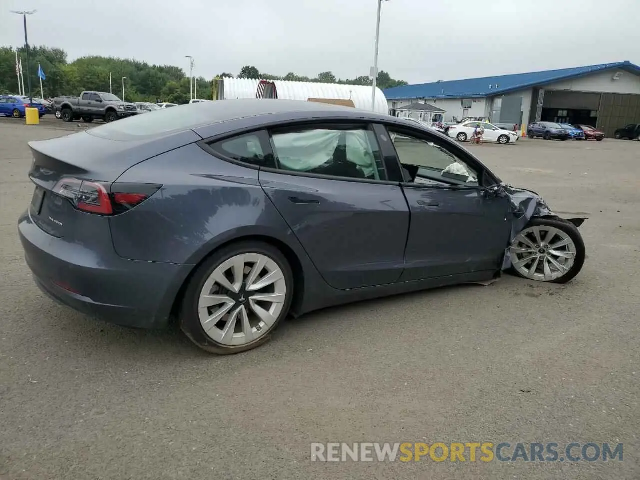 3 fotografías del automóvil dañado 5YJ3E1EB7MF031459 TESLA MODEL 3 2021