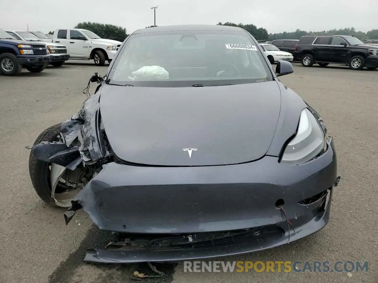 5 fotografías del automóvil dañado 5YJ3E1EB7MF031459 TESLA MODEL 3 2021